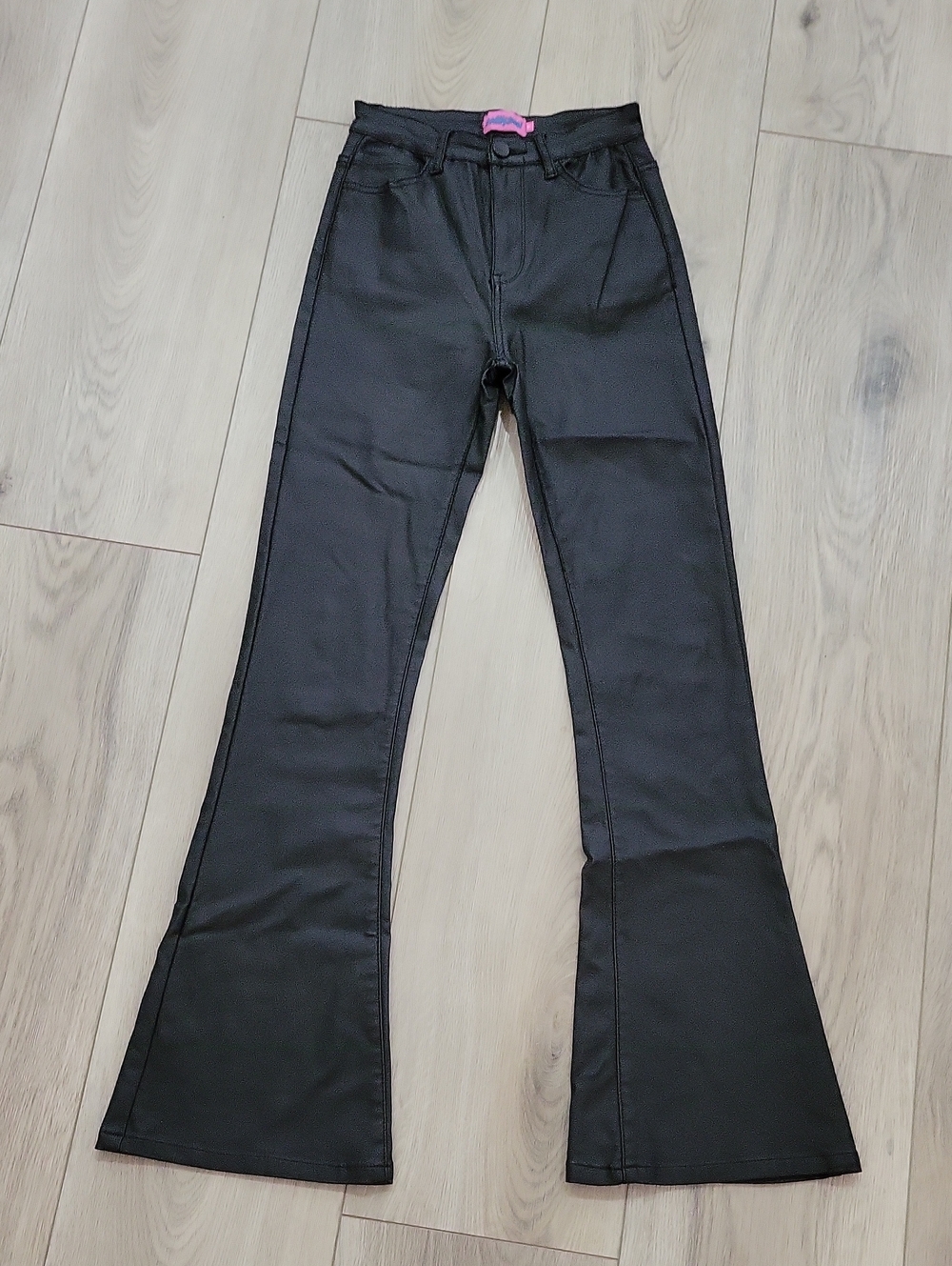 Edikted Black Flare Pants with Subtle Stretch